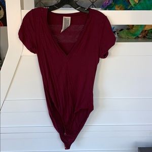 Free People maroon body suit